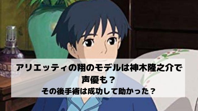 アリエッティの翔のモデルは神木隆之介で声優も その後手術は成功して助かった エンタメドラマ映画速報局